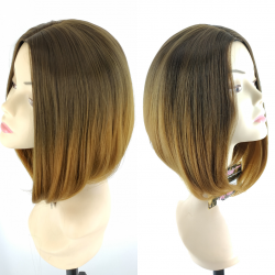 Kadıköy Peruk Kaliteli Fiber Sentetik Peruk Kısa Küt Model Koyu Kumral Karamel Ombre Kadıköy Peruk Kaliteli Fiber Sentetik Peruk Kısa Küt Model Koyu Kumral Karamel Ombre