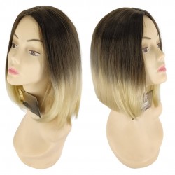 Kadıköy Peruk Kaliteli Fiber Sentetik Peruk Kısa Küt Model Koyu Kumral Platin Ombre Kadıköy Peruk Kaliteli Fiber Sentetik Peruk Kısa Küt Model Koyu Kumral Platin Ombre