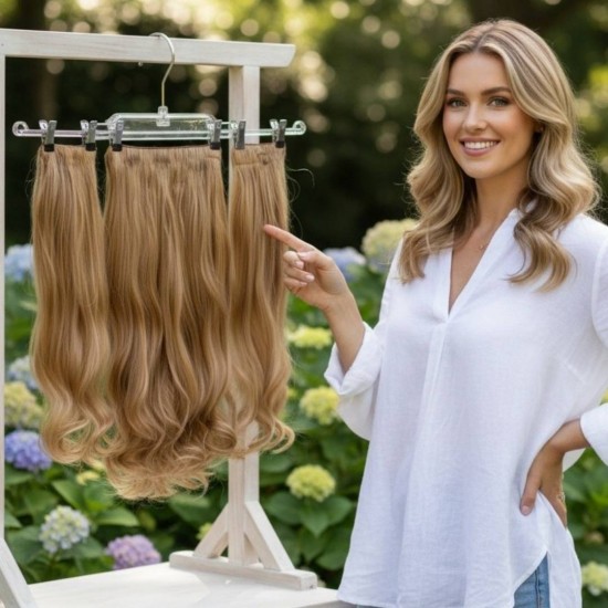 Ankarada 1 Adet Yarımay Çıtçıt 2 Adet Yan Çıt Çıt Postiş Karamel