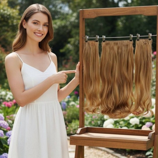 Ankarada 1 Adet Yarımay Çıtçıt 2 Adet Yan Çıt Çıt Postiş Karamel