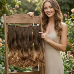 Ankarada 1 Adet Yarımay Çıtçıt 2 Adet Yan Çıt Çıt Postiş Fındık Kabuğu Ombre