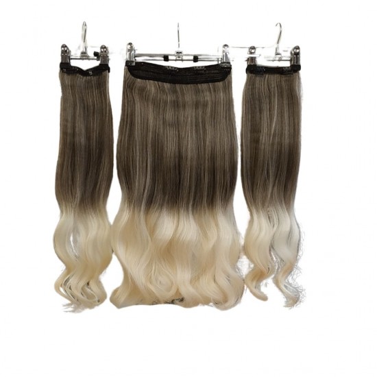 Ankarada 1 Adet Yarımay Çıtçıt 2 Adet Yan Çıt Çıt Postiş Küllü Kumral Platin Ombre