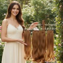 Ankarada 1 Adet Yarımay Çıtçıt 2 Adet Yan Çıt Çıt Postiş Kumral Karamel Ombre