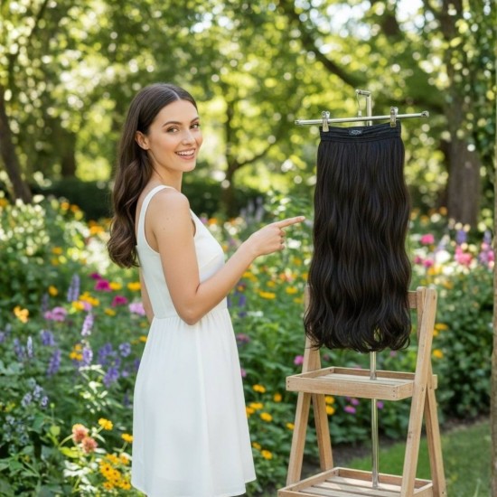 Ankarada 1 Adet Yarımay Çıtçıt Postiş Mavi Siyah