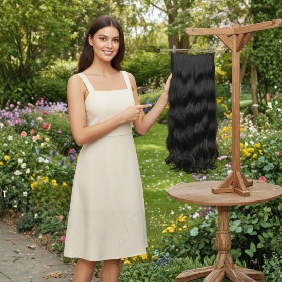 Ankarada 1 Adet Yarımay Çıtçıt Postiş Mavi Siyah