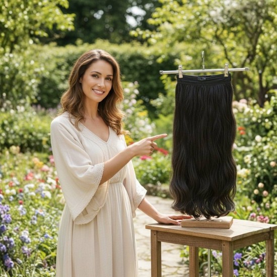 Ankarada 1 Adet Yarımay Çıtçıt Postiş Mavi Siyah