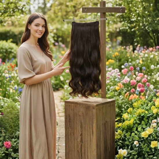 Ankarada 1 Adet Yarımay Çıtçıt Postiş Koyu Kumral